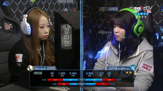 여성부 결승전 1set  미라지게이밍. vs Xenics-Flame