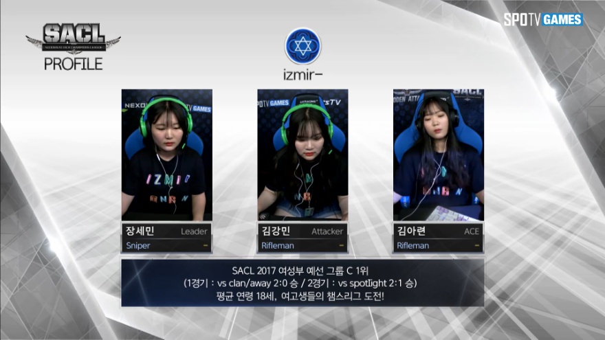 2017 서든어택 챔피언스리그  여성부 8강 B조 2경기 1set  izmir- vs Mentalist-  [A보급창고]